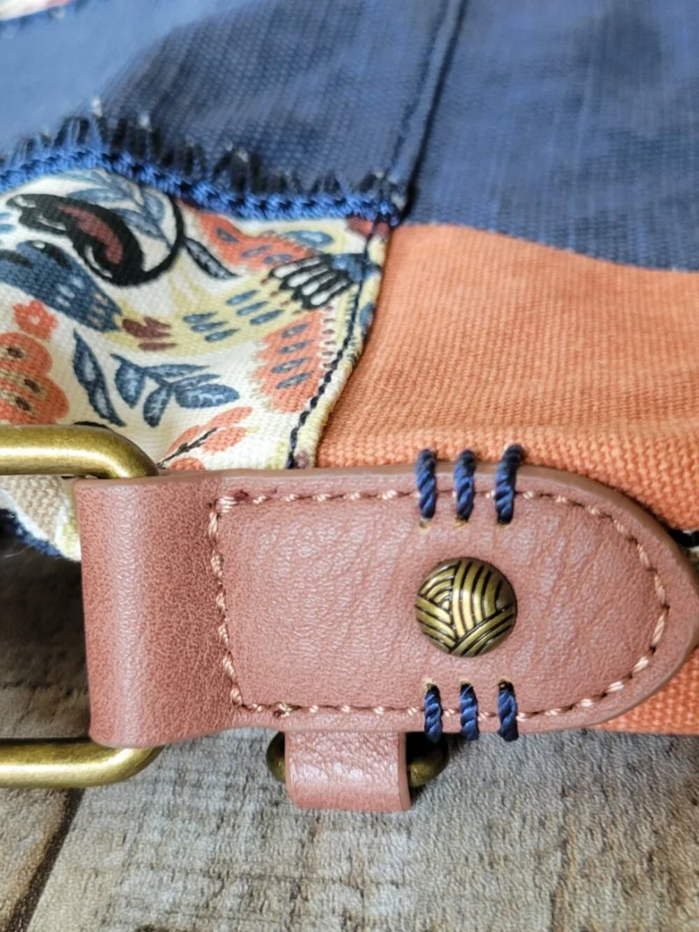 Sakroots Sienna Spirit Desert Zip Foldover Crossbody Bag Canvas Floral Boho Blue